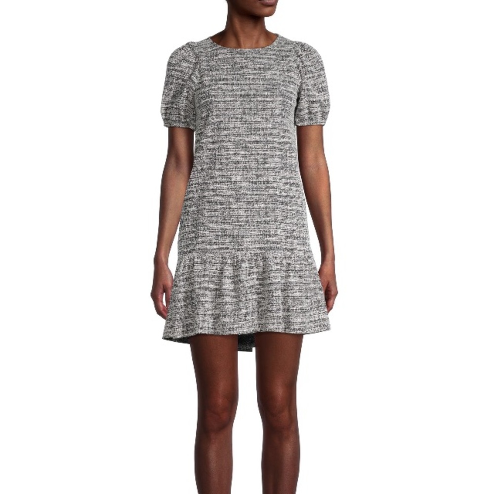 Gray Dress Puffed Sleve Mini Dress Love Ady